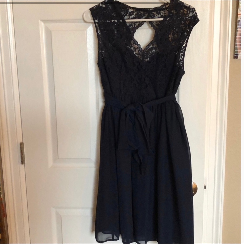 Navy Blue Lace Minidress